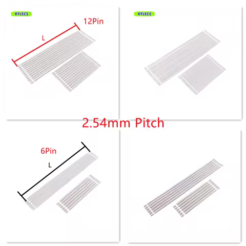 5/30/100 Pcs 5 6 12 15 20 24 Pin 2.54 mm Pitch Grey Flat Cable UL2651 AWG 26 Wire Solder 50 100 200m