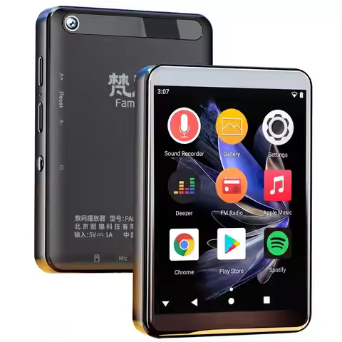 Famue 5MP Camera 2.83' Android MP3/MP4 Player,Bluetooth 16GB+64GB PA03 Wi-Fi Play Store,Student Voic