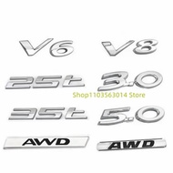 Letter Emblem Chrome Gloss Black ABS 3.0 5.0 V6 V8 20T 25T 30T 35T for XJ F-TYPE F-PACE E-PACE Badge
