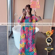(BELLA HAZAHA) KAFTAN DRESS LENGAN 3 SUKU, KUALITI UPGRADE, BAJU TIDUR PEREMPUAN, BAJU TIDUR MURAH