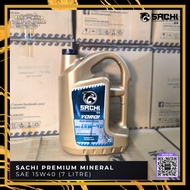 SACHI LUBE Engine Oil - 15w40 (7 liters) - Premium Mineral Engine Oil - Diesel Engine Oil