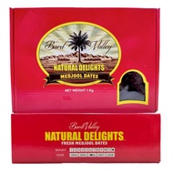 Medjool Bard Valley Dates Natural Delights 1kg Cardboard Packaging