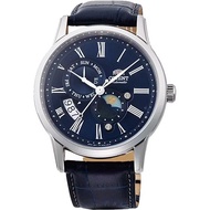 [𝐏𝐎𝐖𝐄𝐑𝐌𝐀𝐓𝐈𝐂] Orient Sun &amp; Moon RA-AK0011D10B RA-AK0011D Automatic Blue Leather Analog Watch