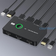 LF# HD KVM Devices Equipment KVM Switcher Box USB Switcher Splitter for 2 PC Sha [countless.sg]