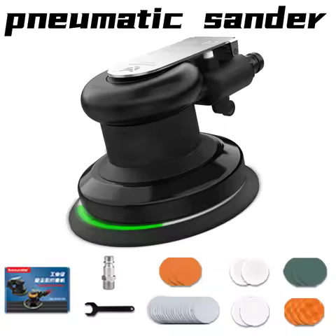 AOCKE R5G 5-Inch 125mm Pneumatic Orbital Sander Air Grinder Car Body Waxing Polishing For Furniture 
