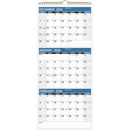 Kalendar Dinding 2026 - Kalendar 3 Bulan 2026 Vertikal, Jan 2026 - Dis 2026, Kalendar Dinding 3 Bula