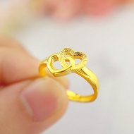 ลดล้างสต็อก3วันสุดท้าย!! แหวนหัวใจชุบทองคำแท้ rings for women แหวนทองไม่ลอก แหวนน่ารักๆ gold jewelry แหวน1สลึง เครื่องประดับชุดไทย ชุบทอง แหวนทอง1สลึง YHGOLD ลายใบมะกอก ทองคำแท้96.5% ทักแชทเลือกขนาดได้ค่ะ