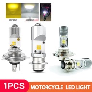 Motorcycle LED Headlight Bulb T19 P15D H4 LED Headlight Components High-Low White+Yellow