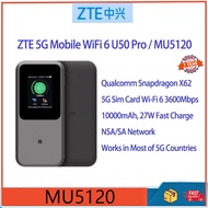 ZTE MU5120 5G Portable WiFi U50 Pro 10000mah 27W Fast Charge  WiFi 6 3600Mbps Mobile Hotspot 5G Rout