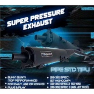 TS RACING Y15ZR SUPER BACK PRESSURE PIPE STD 28mm 32mm 35mm TIPU SUNYI TOP PERFORMANCE STANDARD EKZO
