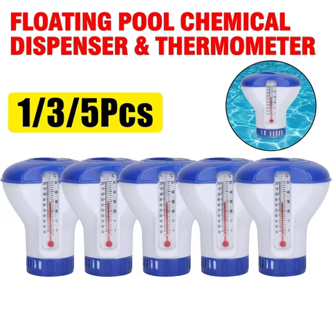 Swimming Pool Floating Chlorine And Bromine Tabs Dispenser With Thermometer Swimming Pool Floating C