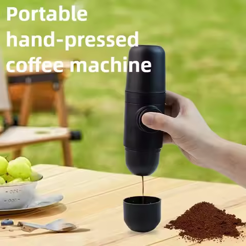 Capsule Coffee Machine Household Small Portable Coffee Machine Hand-pressed Espresso Outdoor Camping