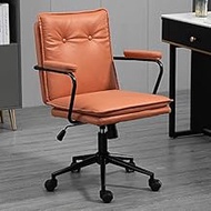 office chair gaming chair computer chair Modern Home Office Chair,Pu Leather Mid-back Desk Chair Executive Computer Chair Adjustable,Cute Vanity Chair Comfy Swivel Chair Vintage Task hopeful