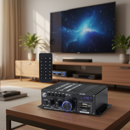 AK380 800W Bluetooth Amplifier HiFi Audio for Karaoke Home Theater Class D Power, USB SD AUX Input