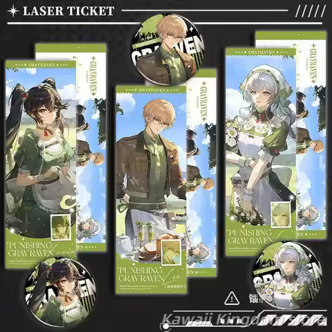 Punishing: Gray Raven Spring Banquet Lucia Liv Lee Anime Laser Ticket Badge Mascot Student Fans Gift