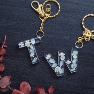 冰晶字母鑰匙圈 吊飾 交換禮物 情侶信物 告白禮物 生日禮物