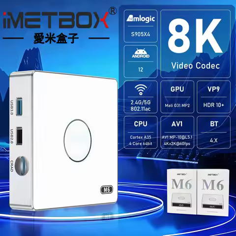 2025 New IMETBOX M6 TV Box 4GB 64GB with Vioce Control Wifi 6 8k HD Smart TB TV Box HOT in Overseas 