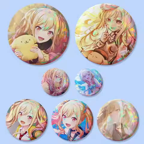 Anime S-Saki Tenma S Badges 25 32 44 58 75 Mm Round Cosplay Pin Bag Decor Fans Collect Friends Gifts