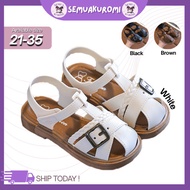 SEMUA KUROMI 21-35 Sandal Boy Girl Brown Trending Velcro Tape Aesthetic Beach Antislip A30