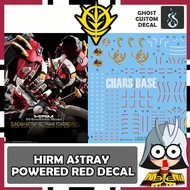 COPY GHOST DECAL HIRM ASTRAY RED FRAME POWERED RED POWERED ARMS DECAL