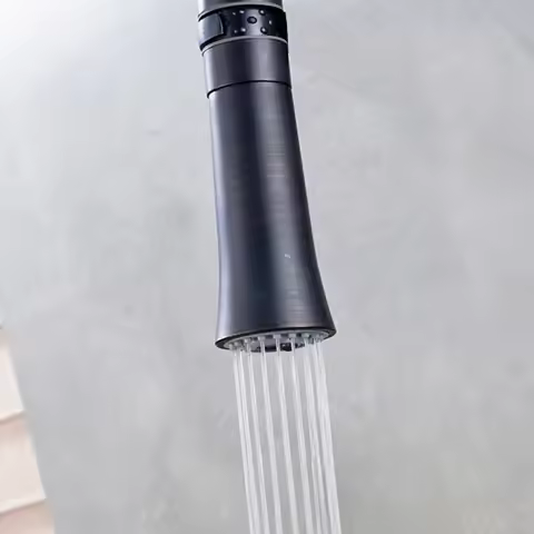 Black Kitchen Sprayer Head Dual Function Stream Sprayer Reaplce Head for Kitchen Faucet Plastic Chro