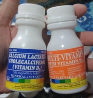 Paket MULTIVITAMIN & CALCIUM LACTATE Import Ayam Bangkok Filipin Laga Aduan