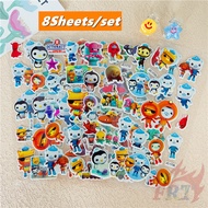 ❤ 8Sheets The Octonauts Rewards Sticker ❤ 3D Puffy Bubble Stickers Waterpoof Toys PVC Stickers