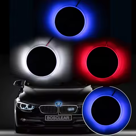 4D Car Styling Tail LED Logo Light Emblem Lamp Sticker Emblem Tail Lamp Decor for BMW X1 X3 X5 X6 E7