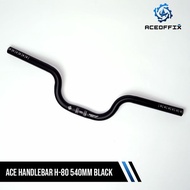 Aceoffix Quality Alloy Handlebar H 80 Black Silver 540mm