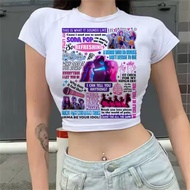 Kpop Demon Hunters Rumi crop top Grunge shoujo girl style babydoll summer Fairy harajuku Slim Fit Cu