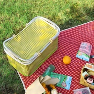Thickened Picnic Basket Camping Essentials Spring Outing Picnic Essentials Insulated Handheld Basket