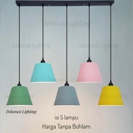 Lampu Gantung Warna Warni Minimalis Dekorasi Panjang 80cm