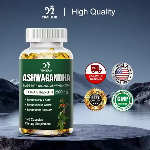 Organic Ashwagandha Supplements, Support Mood Calm, T-Level, Balancesugar, Adrenal, Stress Relief an