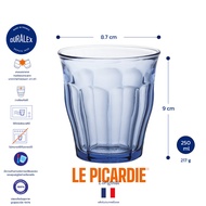 Duralex แก้วน้ำสี Picardie 250 ml แก้วน้ำ แก้วกาแฟ แก้วชา แก้วเทมเปอร์ everyday glass