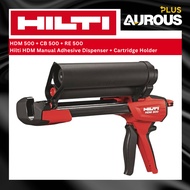 HILTI HDM 500 + CB 500 + RE 500 HDM Manual Adhesive Dispenser + Cartridge Holder + V4 Epoxy Anchor 5