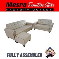 Sofa Lokony 2+3+stool / Sofa ruang tamu kulit lokony