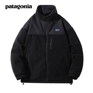 เสื้อแจ็คเก็ตขนแกะ Patagonia Patagonia แบบใหม่สำหรับแจ็คเก็ตผู้ชายกีฬากลางแจ้งมีผ้าฟลีซเย็บคอตั้งสไต