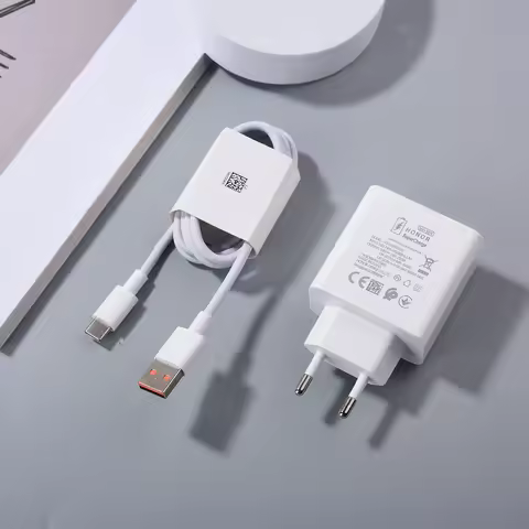 Honor 66W EU US SuperCharge Plug Fast Power Wall Charging Adapter 6A USB C Cable for Magic 6 5 4 3 P