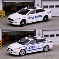 596 1/64TPC New York Electric Summoning Tyrant Car Administration Ford Mondeo NYPD NYPD NYPD Traffic