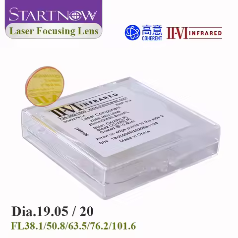 II-VI INFRARED CVD ZnSe Focusing Lens Laser Dia.19mm 20 F101.6 38.1 50.8 63.5 76.2 For CO2 Laser Cut