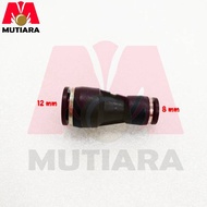 PU tube 12 mm to 8 mm PU tube Slip Lock Reducer Connector