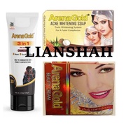 Arena Gold Acne Whitening Face wash Charcoal Facewash Cleanser + Arena Beauty Cream +Arena Beauty So
