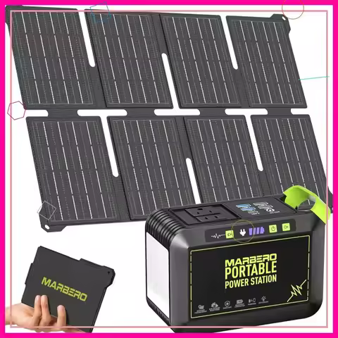 80W Solar Generator with 25W Panel, 88.8Wh Portable Power Station, AC Outlet for Camping Outdoor Hom