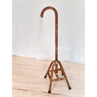 Tongkat rotan 4 kaki / Tongkat kaki / Rattan walking stick 4-legs