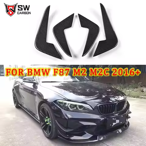 For BMW F87 M2 M2C Coupe Carbon Fiber AC Style Front Bumper Splitter Lip Fin Duck Wing Splitter Body