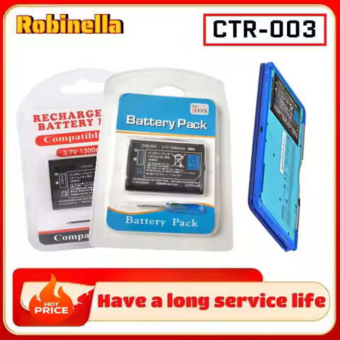 CTR-003 3DS Replace Battery 3.7V 2000mAh for Nintendo 2DS 3DS NEW 2DS XL Gamepad Controller Battery 
