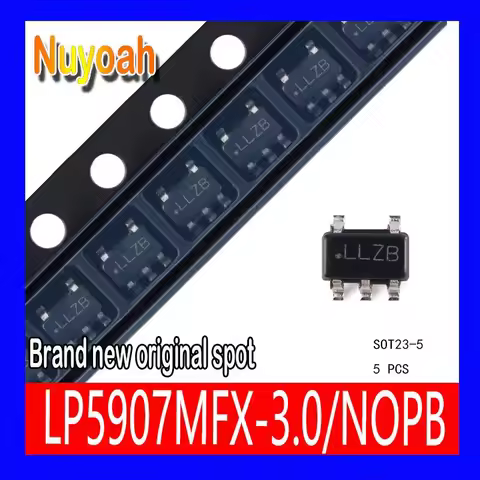 5PCS 100% New original spot LP5907MFX-3.0/NOPB SOT-23-5 Marking:LLZB low dropout regulator 250-mA, U