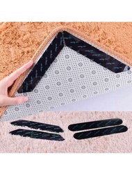 【12入組】地毯防滑墊,雙面不滑移地毯墊地毯貼紙可清洗地毯墊地毯護理墊鋪設貼角防滑地墊適用於木地板和瓷磚
