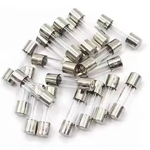 50/40/30/20/10pcs Motorcycle Glass Fuse Holder Box 6x30 12V 20A Double Solder Protection for Moped S