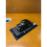 Renault 4CV 1/43 Alloy Car Model, High Details, Complete Parts, Alloy Material, Bulk Bag without Box